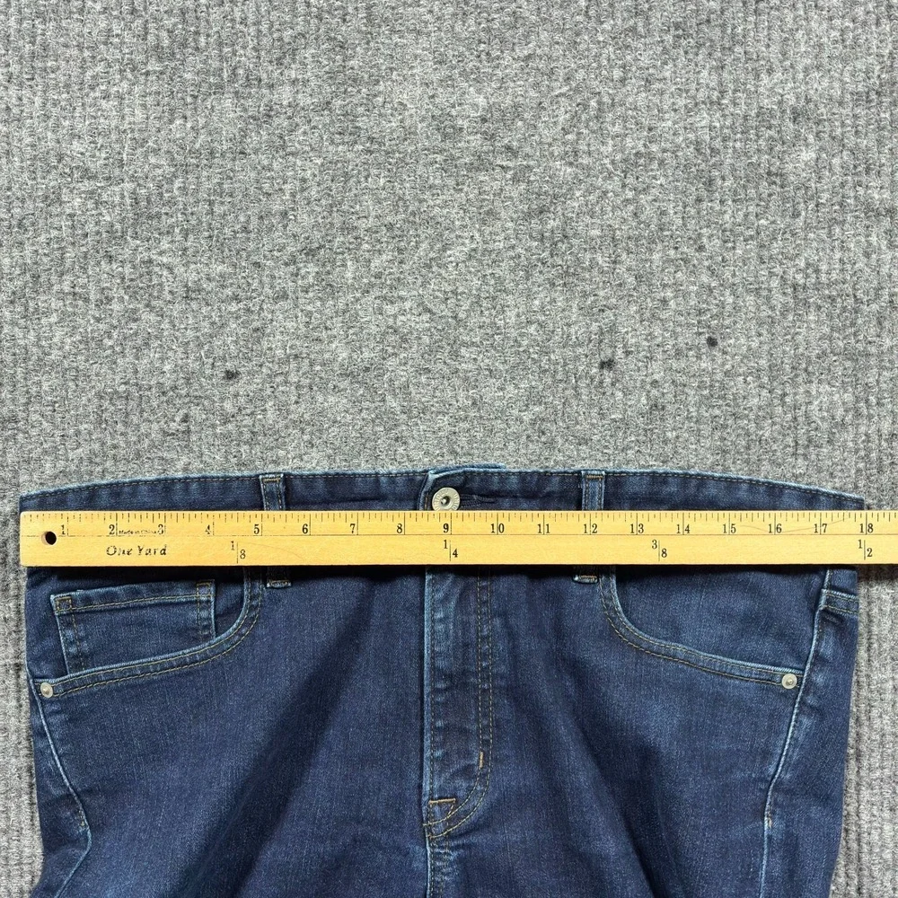 Uniqlo Mens Jeans Size 34x34 Dark Wash Denim Cotton Stretch Low Rise Casual